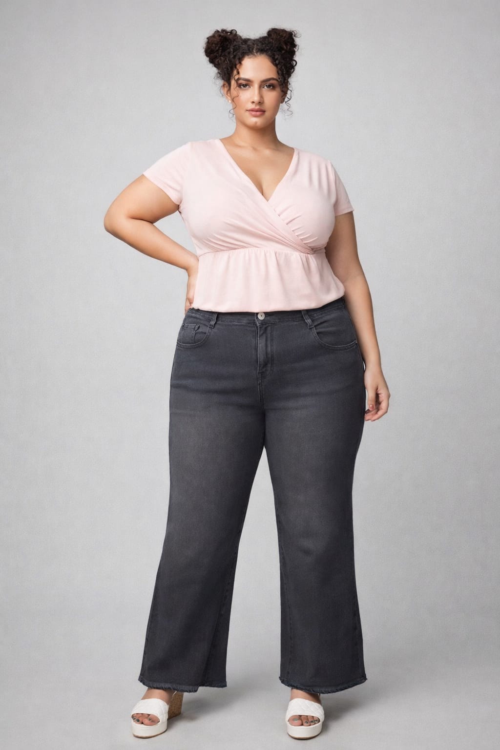 Full Stretch Wide Leg Denim Jeans