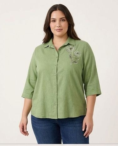 Premium Imported Lycra Embroidered Shirt