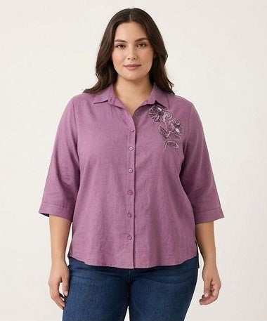 Premium Imported Lycra Embroidered Shirt