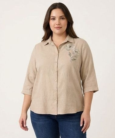 Premium Imported Lycra Embroidered Shirt