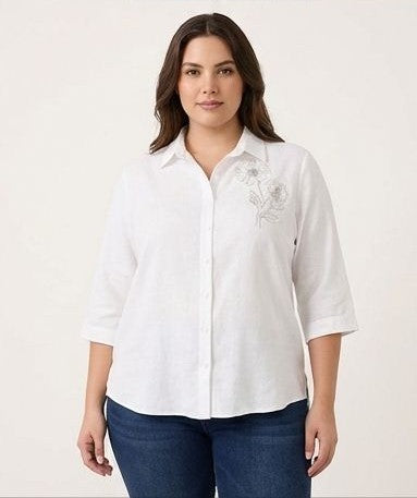 Premium Imported Lycra Embroidered Shirt
