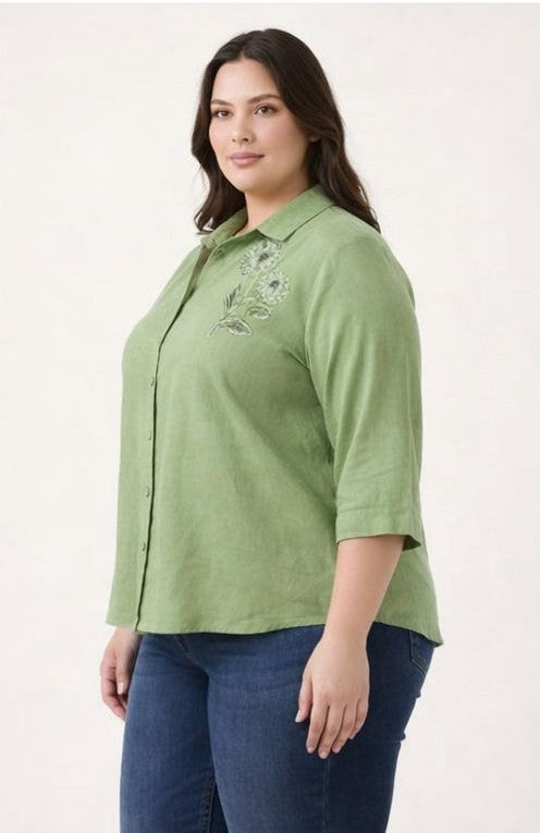 Premium Imported Lycra Embroidered Shirt